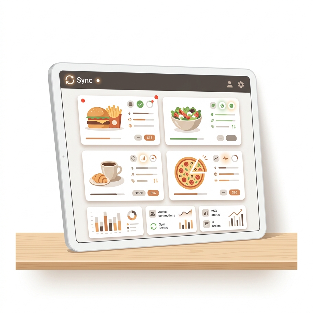 Real-time menu dashboard with live sync
